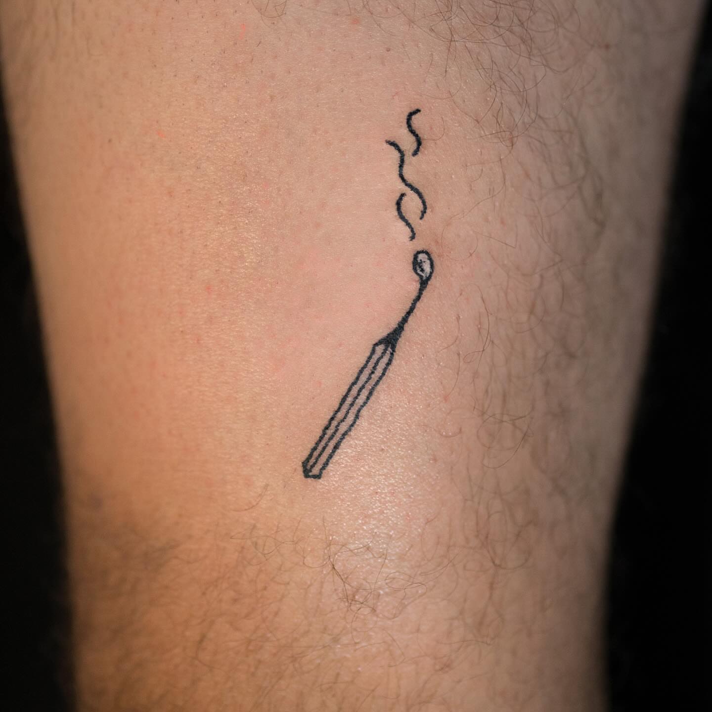 Toothbrush minimalist tattoo on the forearm by Flash Boom Bang Tattoo