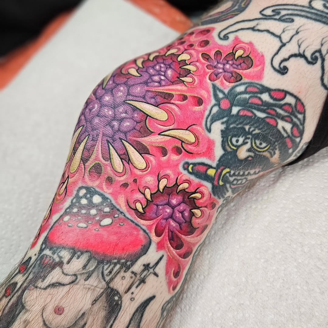 Tattoo by @zombiebellabug — new_school, trash_polka