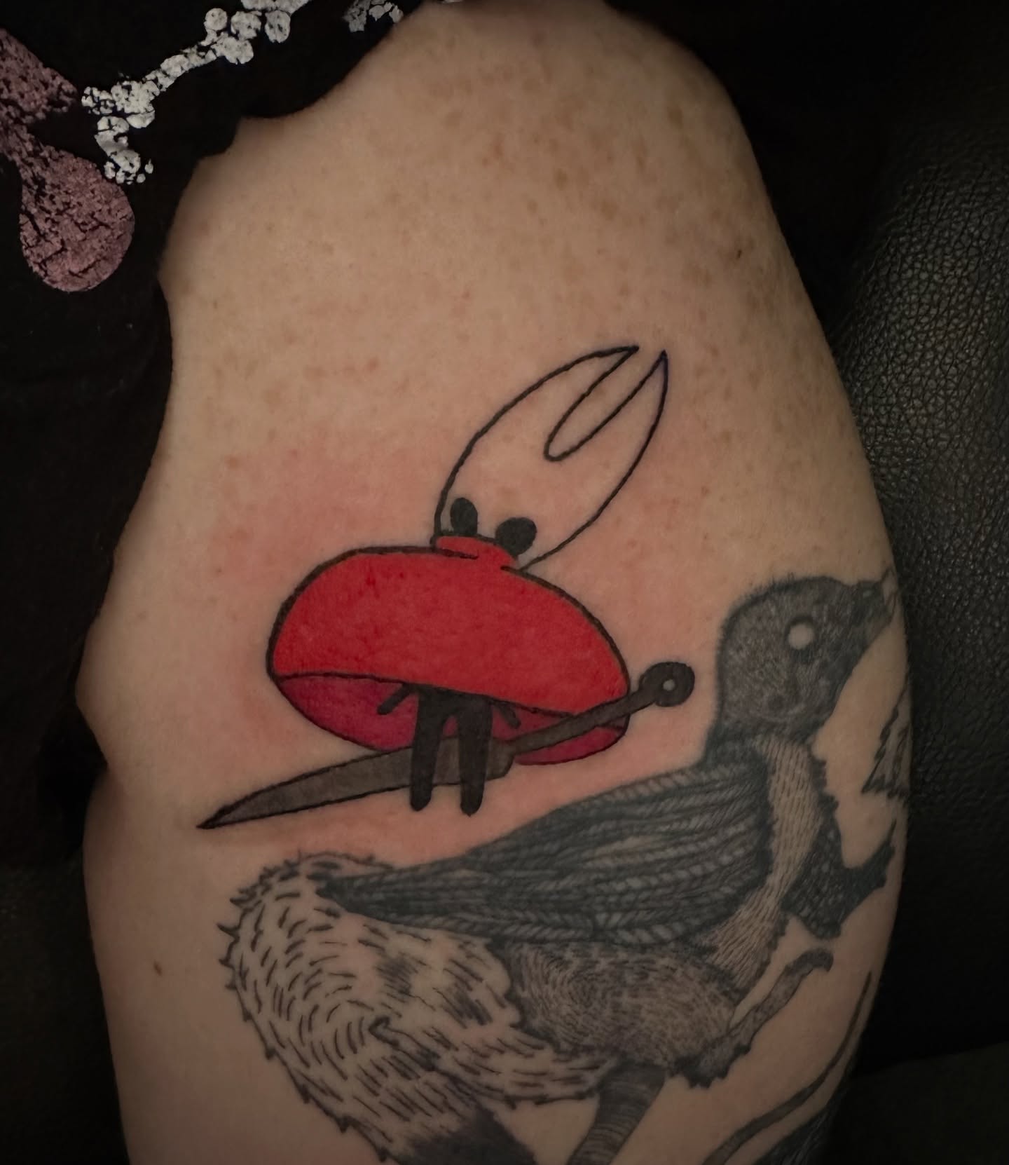 Tattoo by @needlecakeinc — black_and_grey