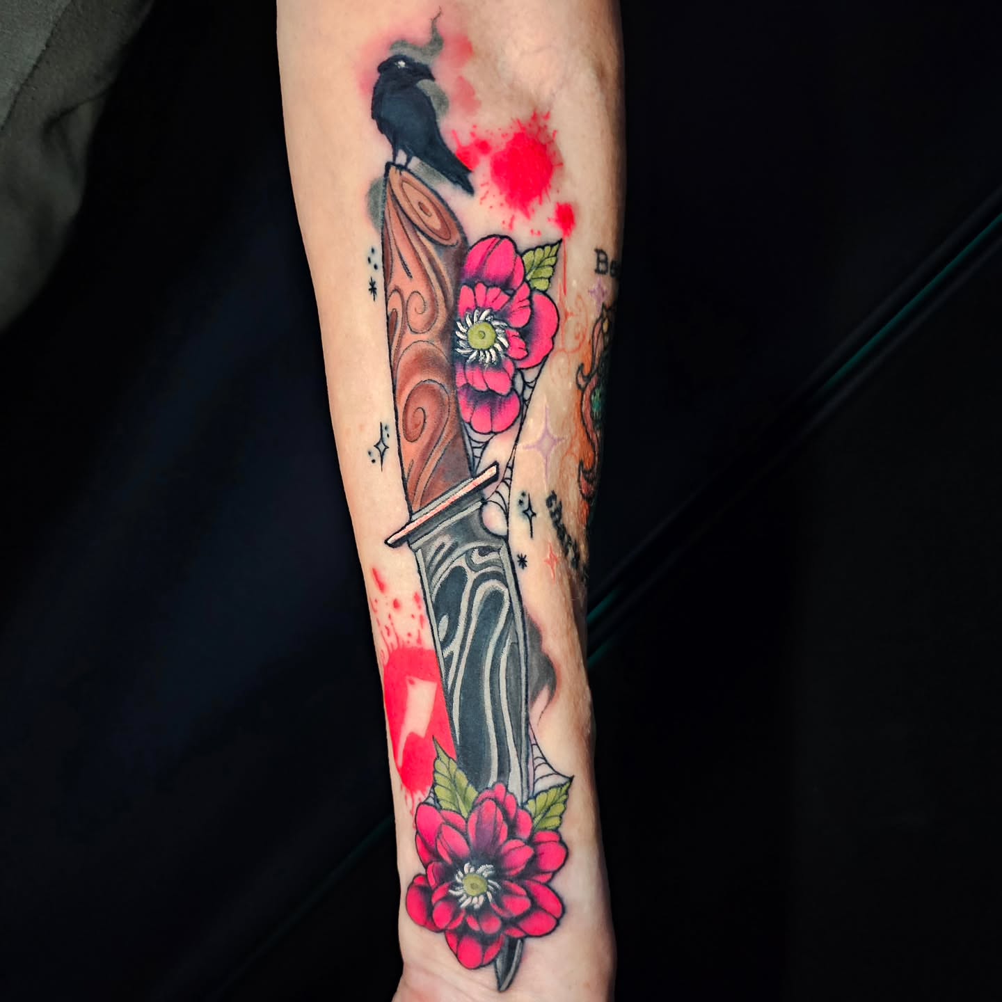 Tattoo by @ashweetattoo — american_traditional, watercolor