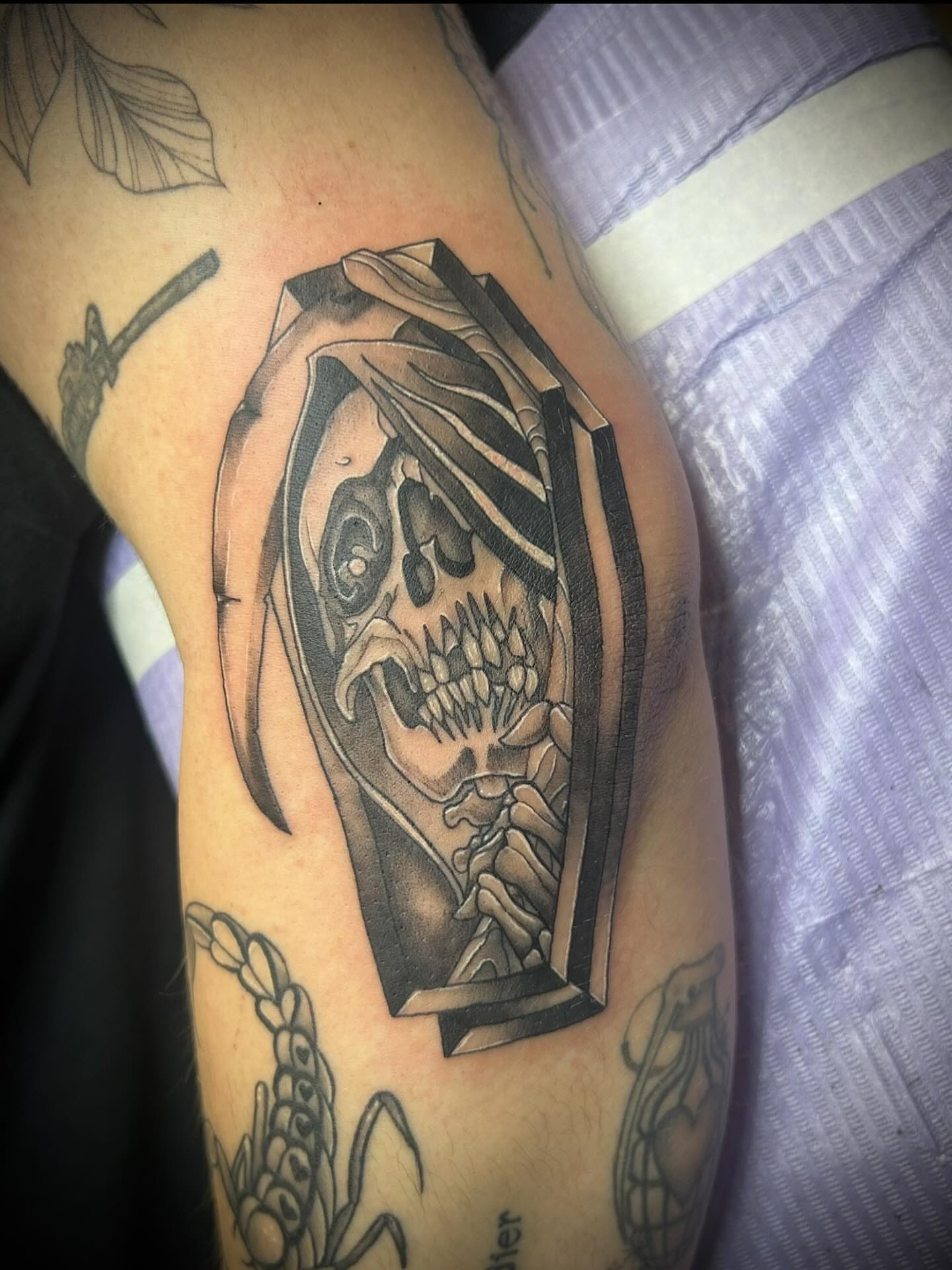 Tattoo by @amry.tattoos — black_and_grey, realism