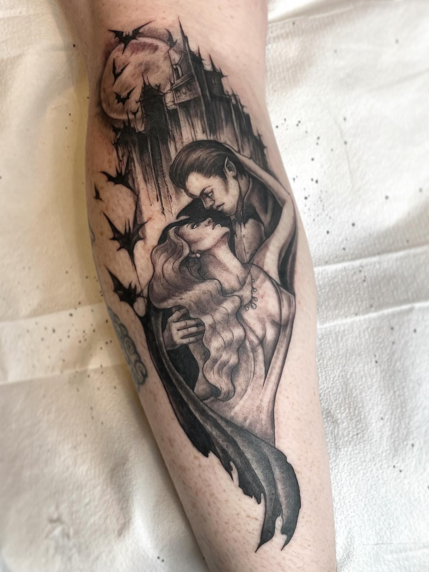 Tattoo by @jean13.tattoo — black_and_grey, realism