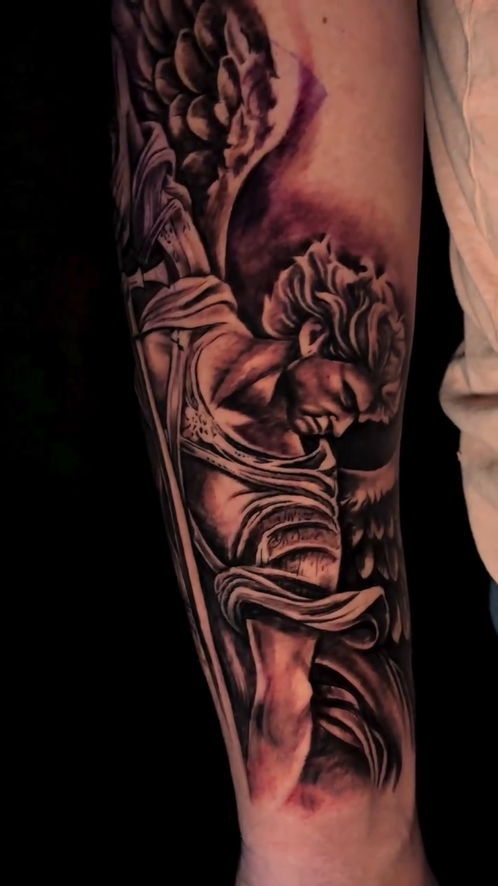 Tattoo by @bloodmoney_tattoos — realism, black_and_grey