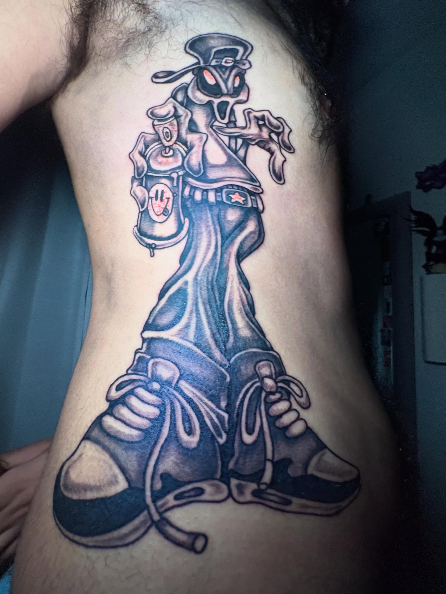 Tattoo by @fried_world — black_and_grey