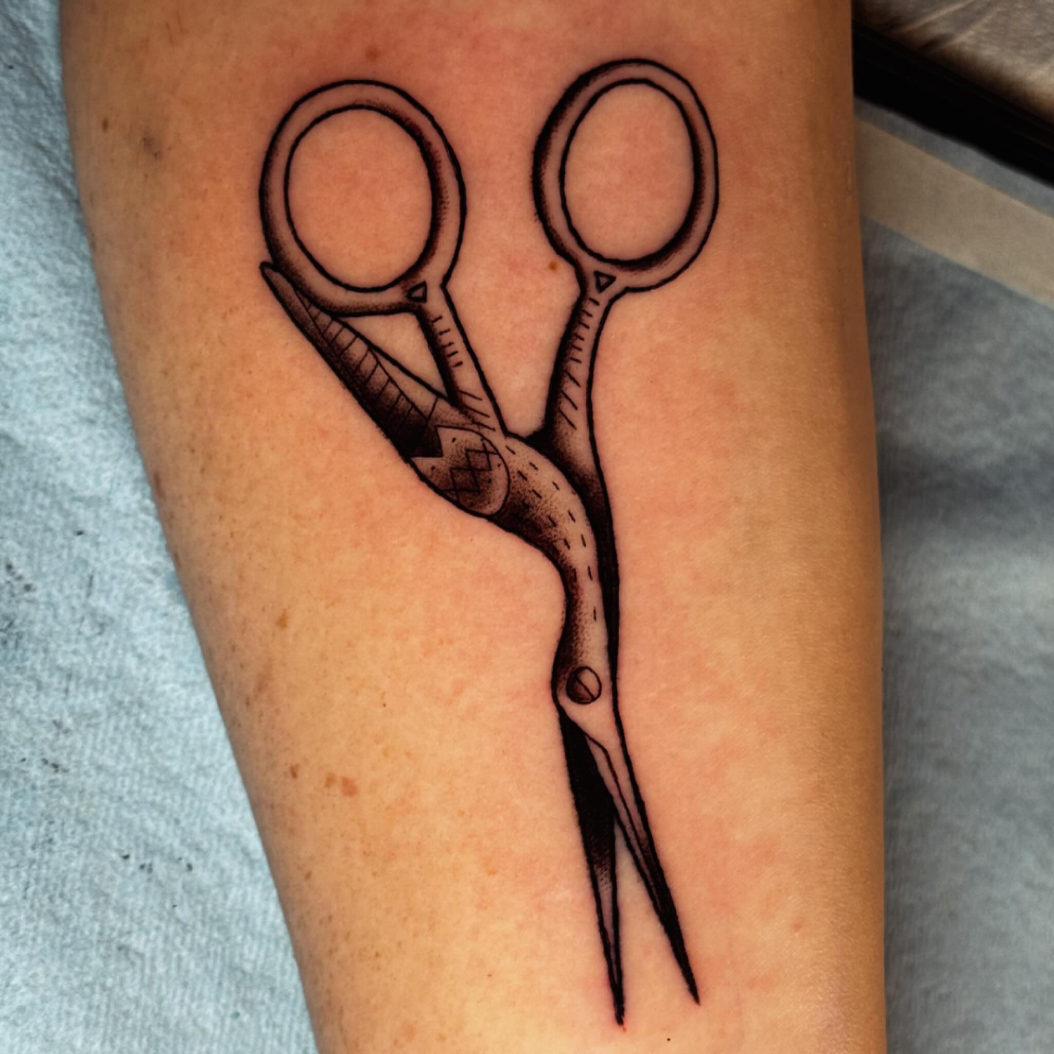 Tattoo by @inkyfruits — black_and_grey