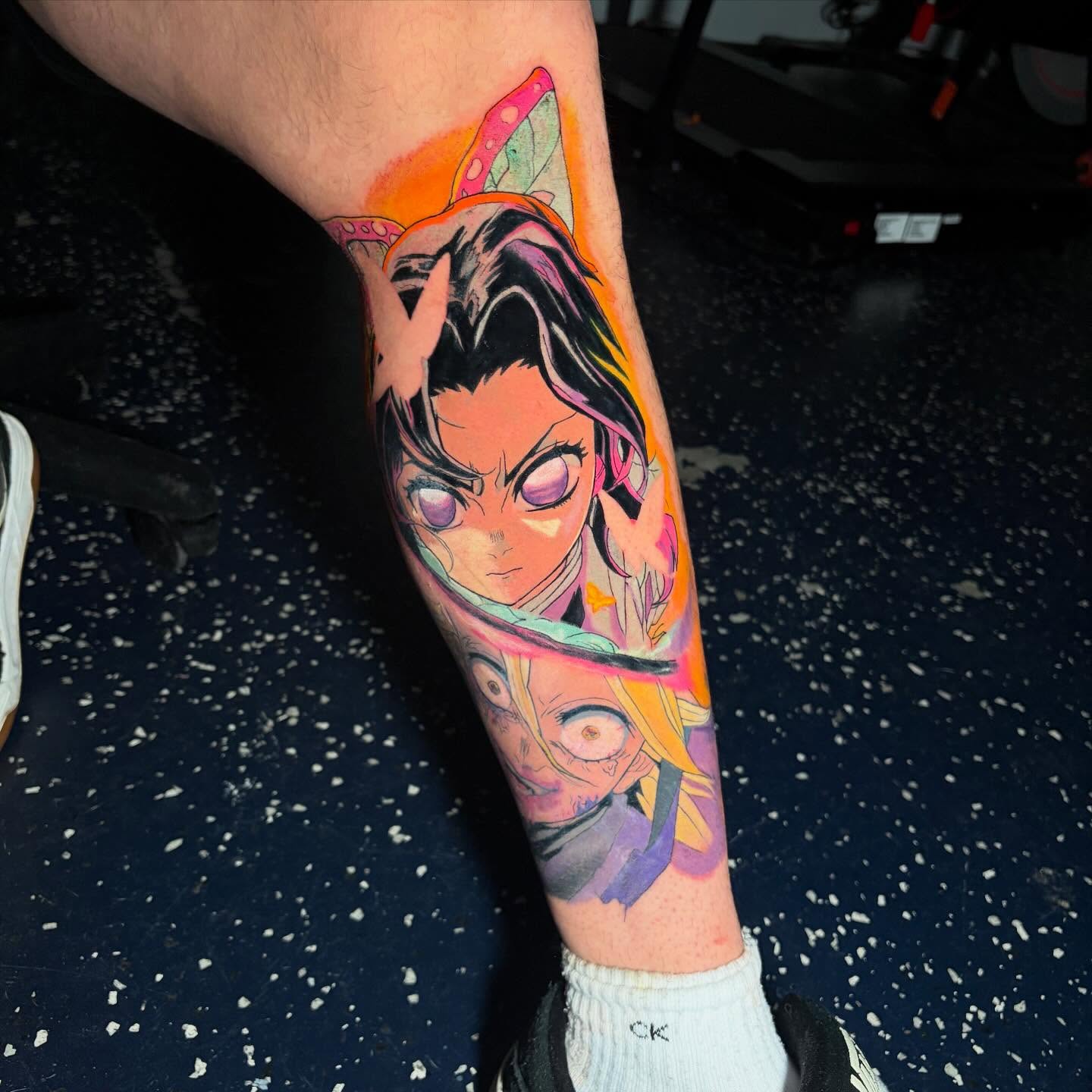 Anime characters anime tattoo on the forearm by ⚜️Dub Aizpurua⚜️