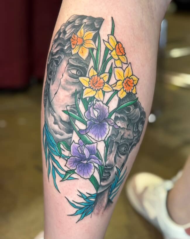 Tattoo by @flashme_ink — realism, dotwork