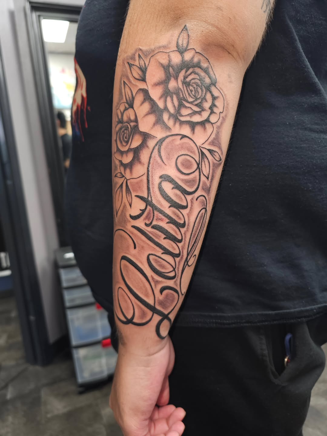 Tattoo by @chimera_ink — black_and_grey