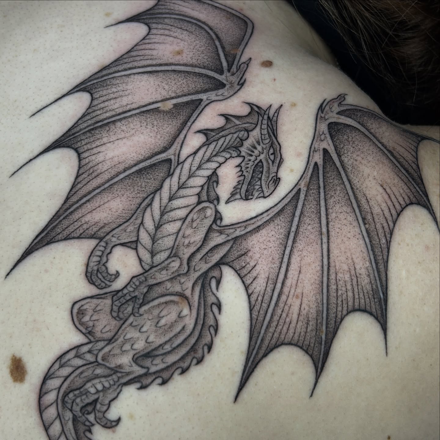 Tattoo by @sweetcarolinetattoo — black_and_grey, realism