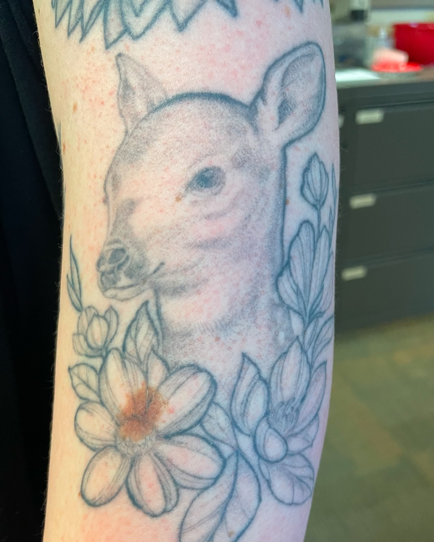 Tattoo by @xandria.tattoos β realism, black_and_grey