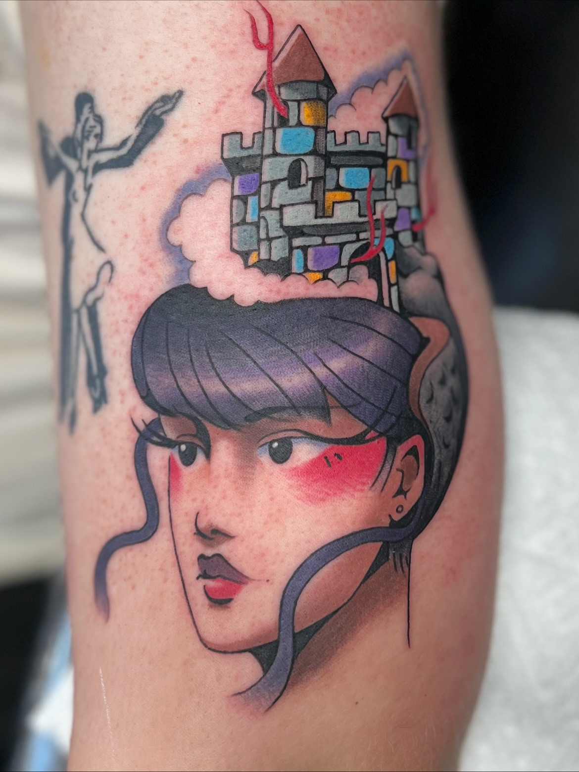 Tattoo by @bwood_tattoo โ american_traditional, geometric