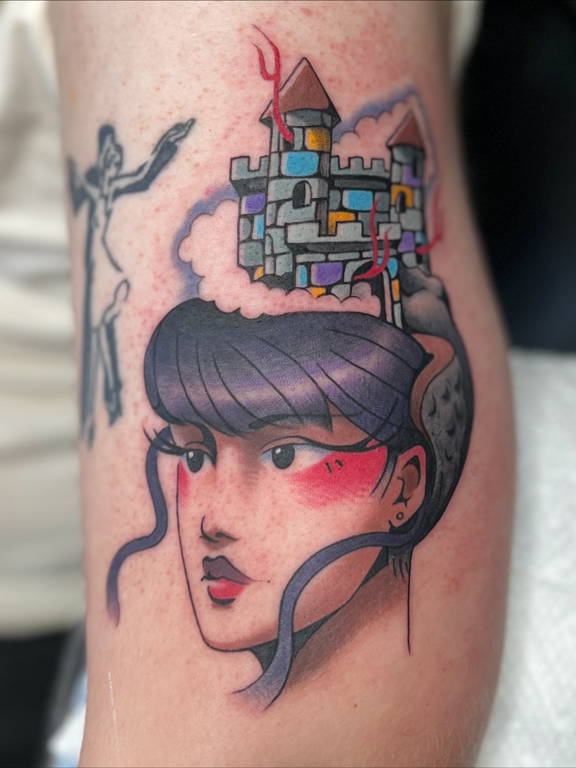 Tattoo by @bwood_tattoo โ geometric, anime