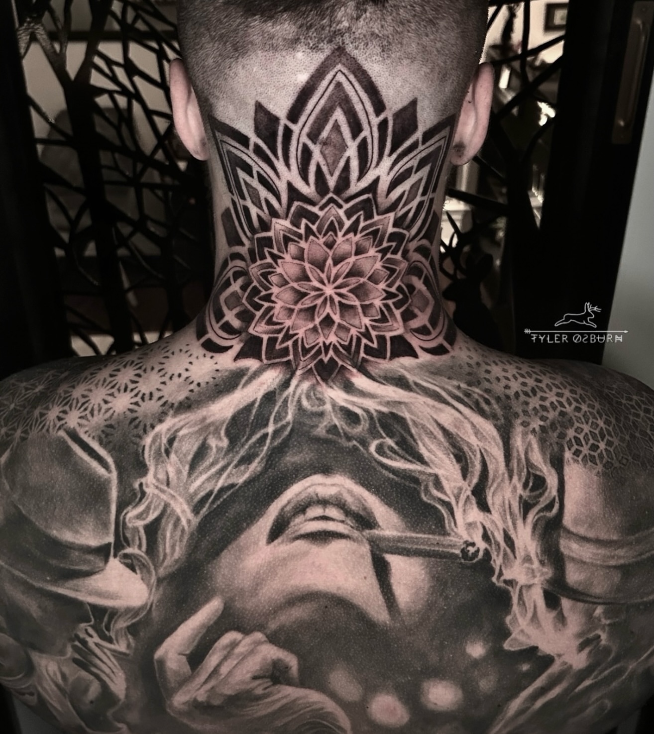 Tattoo by @shadesofpain1992 — black_and_grey, realism