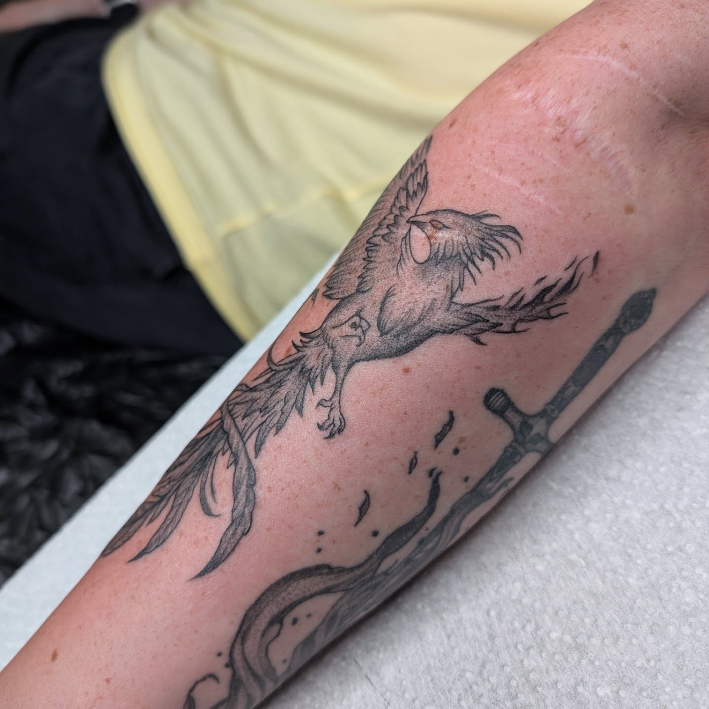 Tattoo by @mimtheyertattoos — black_and_grey