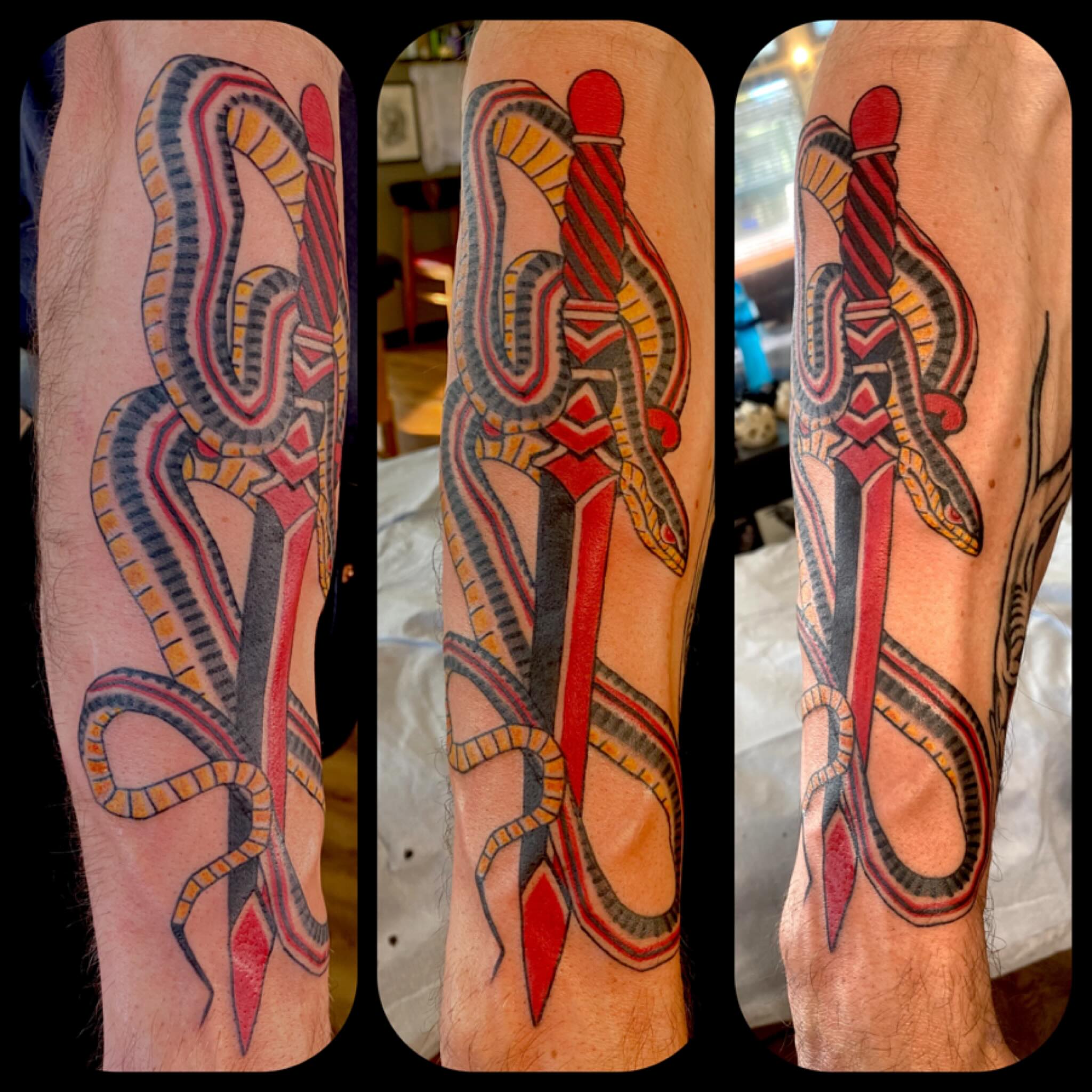 Tattoo by @ben_cheesewht โ american_traditional, geometric