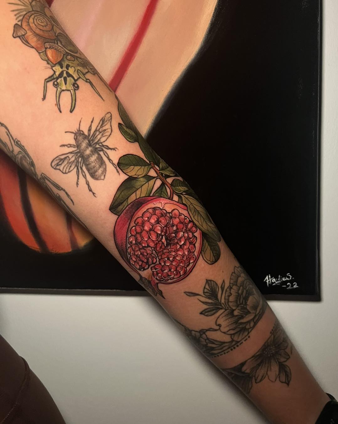 Tattoo by @the_last_centra — realism, dotwork