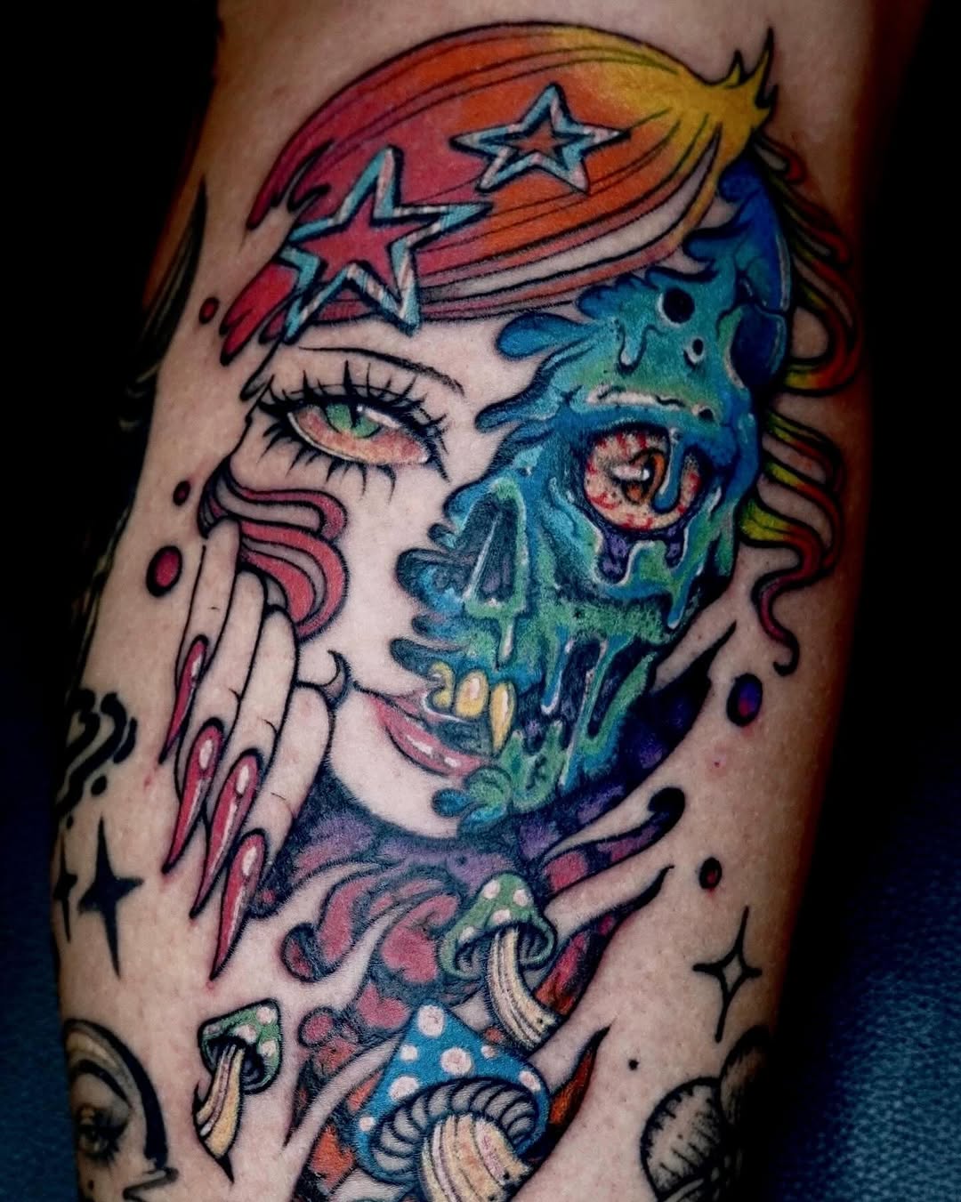 Tattoo by @jaded_youth_ — new_school, trash_polka