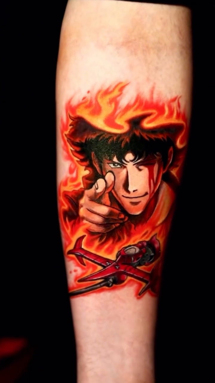 Spike Spiegel from Cowboy Bebop anime tattoo by Binn Binn - Houston Tattoo Artist