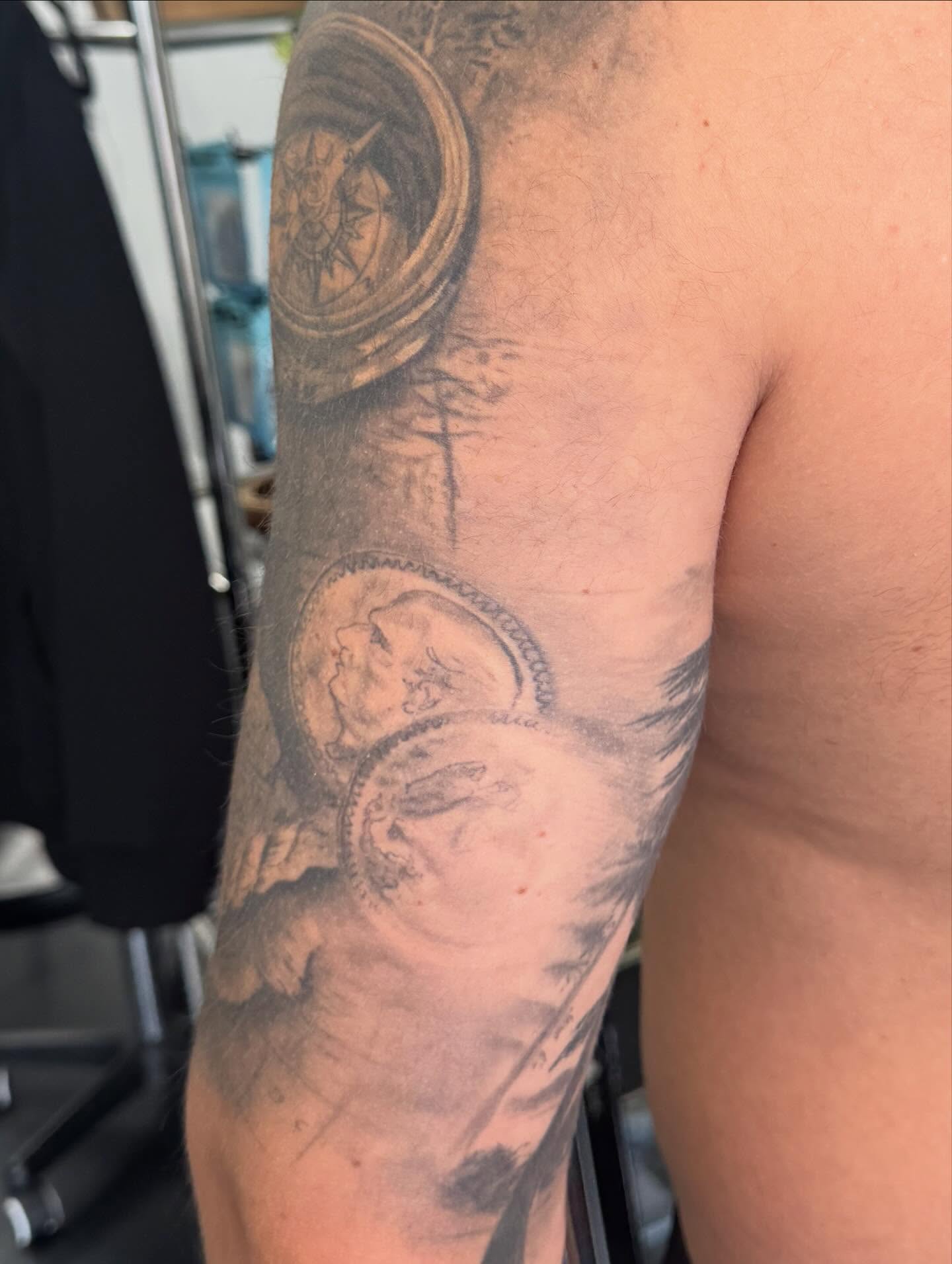 Tattoo by @nonoka_tattoo — black_and_grey