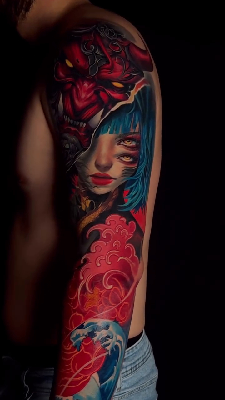 Tattoo by @rann_tattoo — japanese_irezumi, trash_polka
