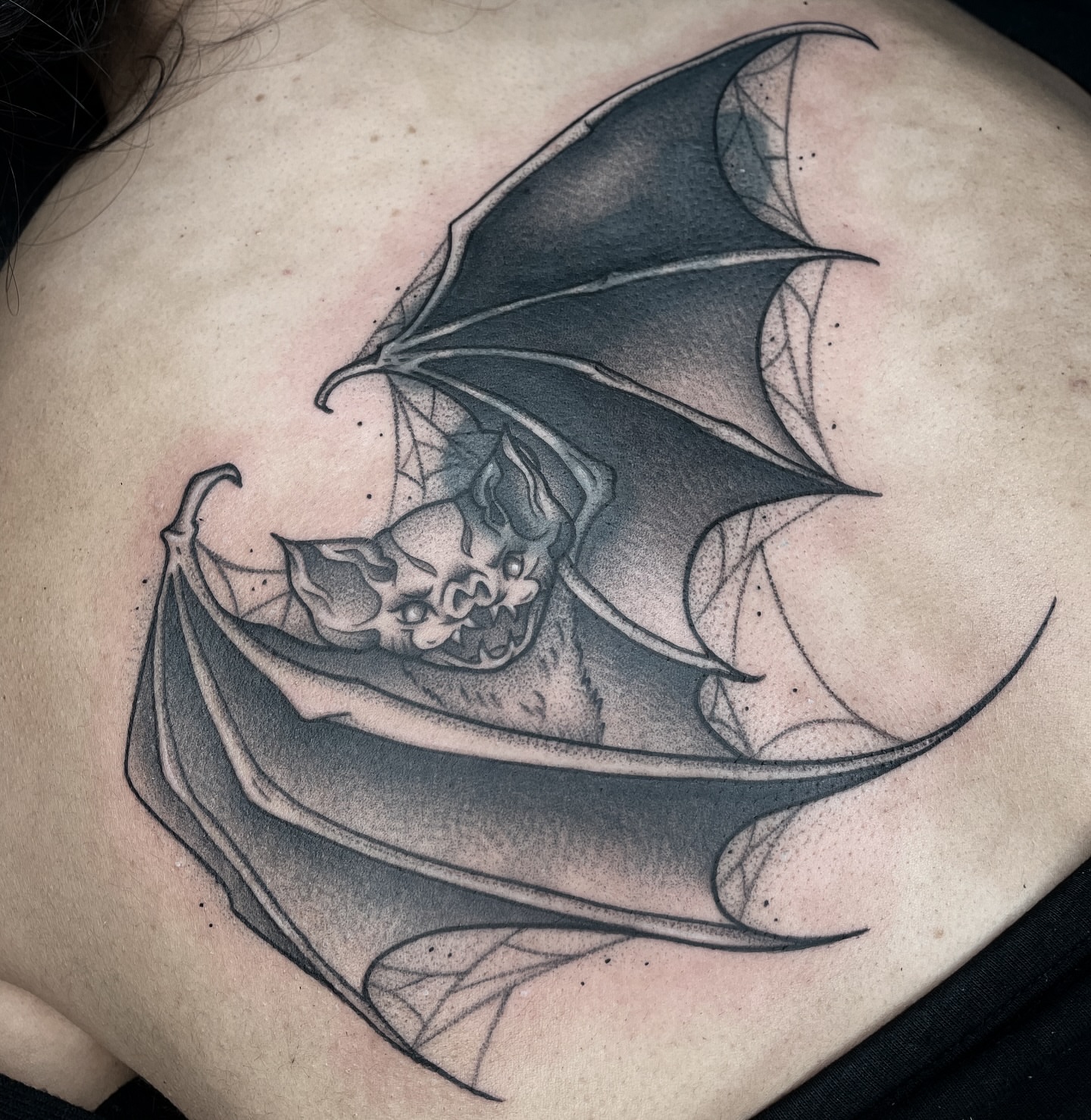 Tattoo by @sillylittleduck — dotwork, dark_realism