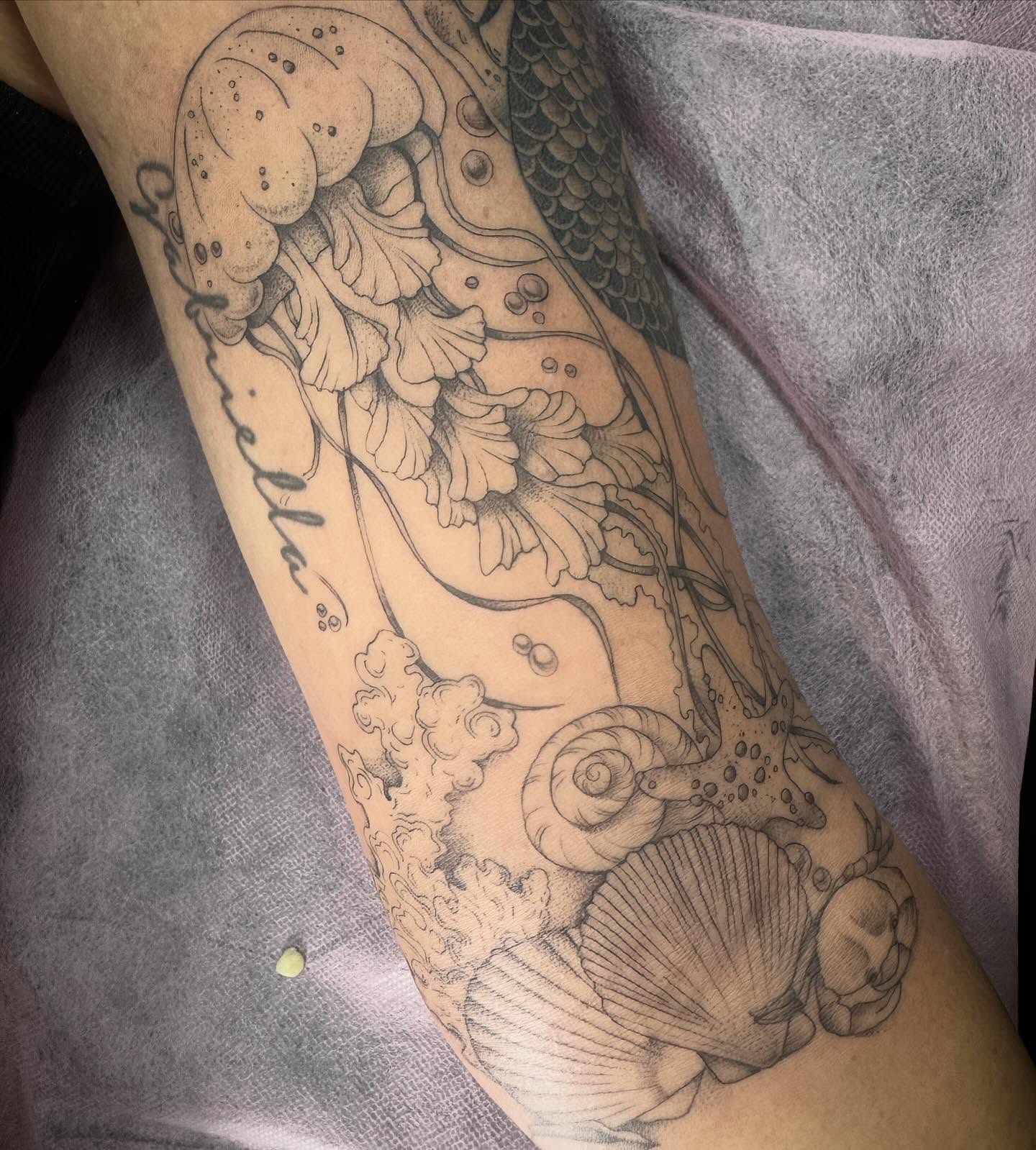 Tattoo by @annarttt — dotwork, black_and_grey