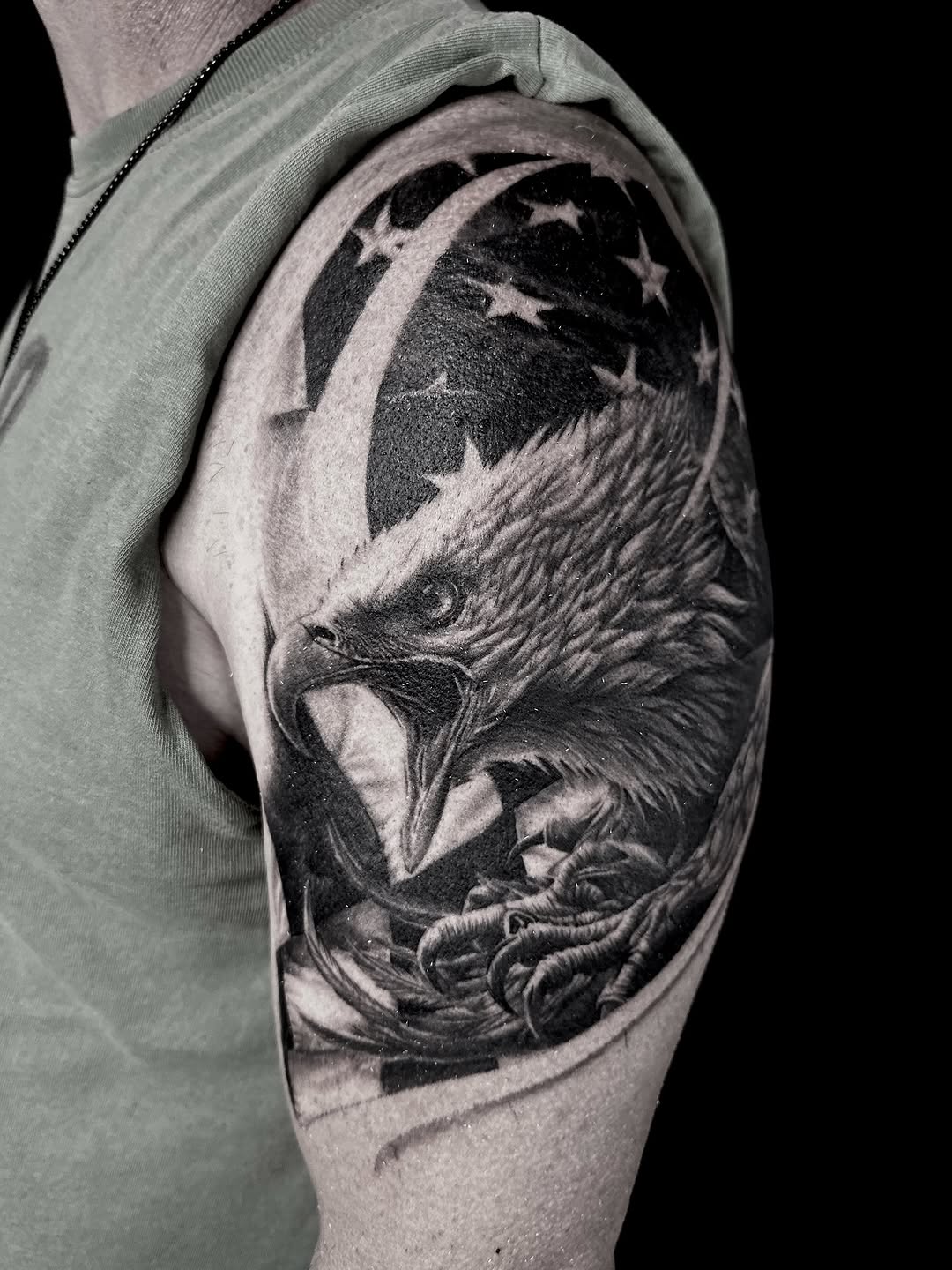 Tattoo by @dougmcgrathtattoos — realism, black_and_grey