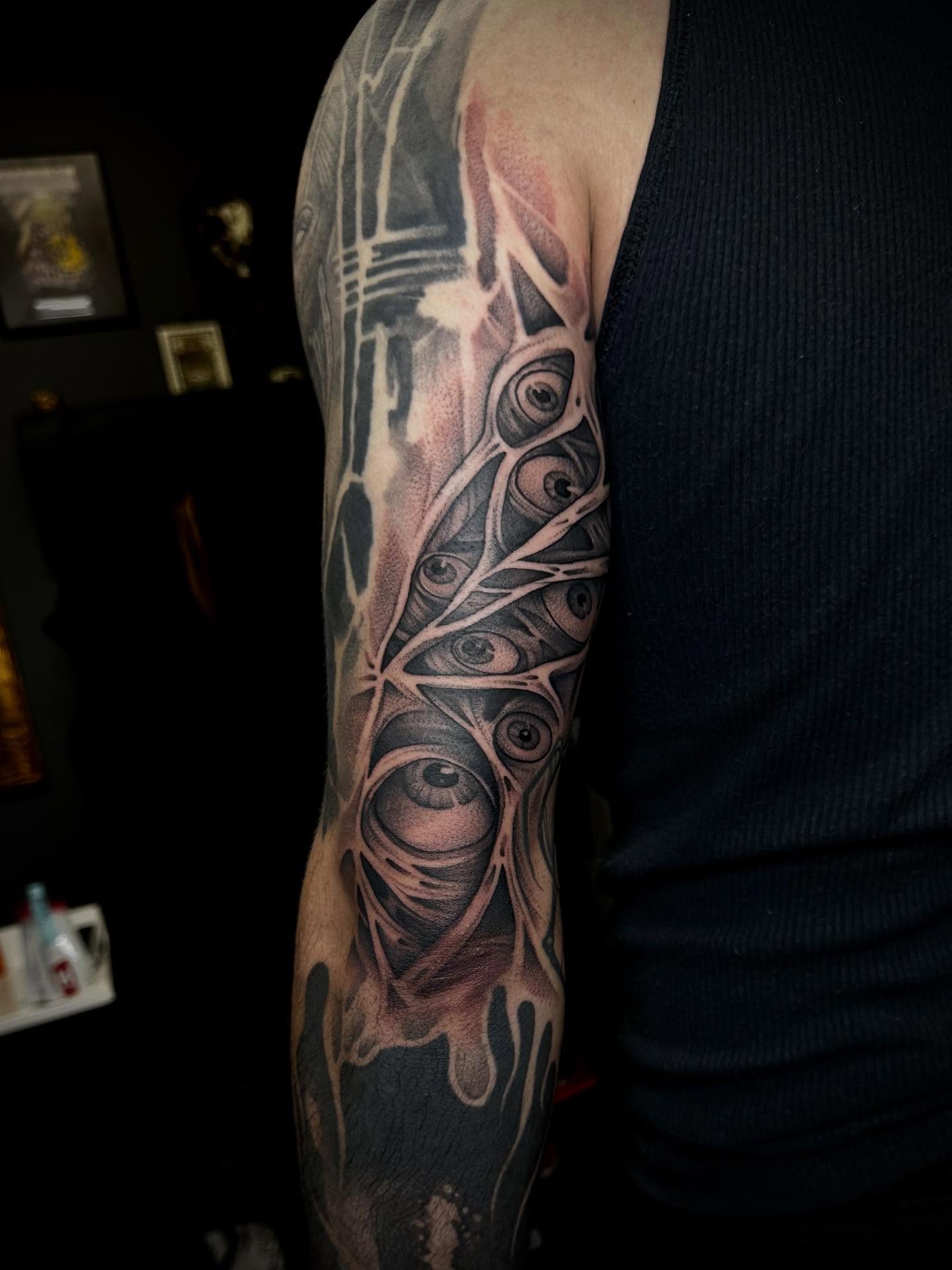 Eye realism tattoo on the forearm by Madison Orchard Tattoos