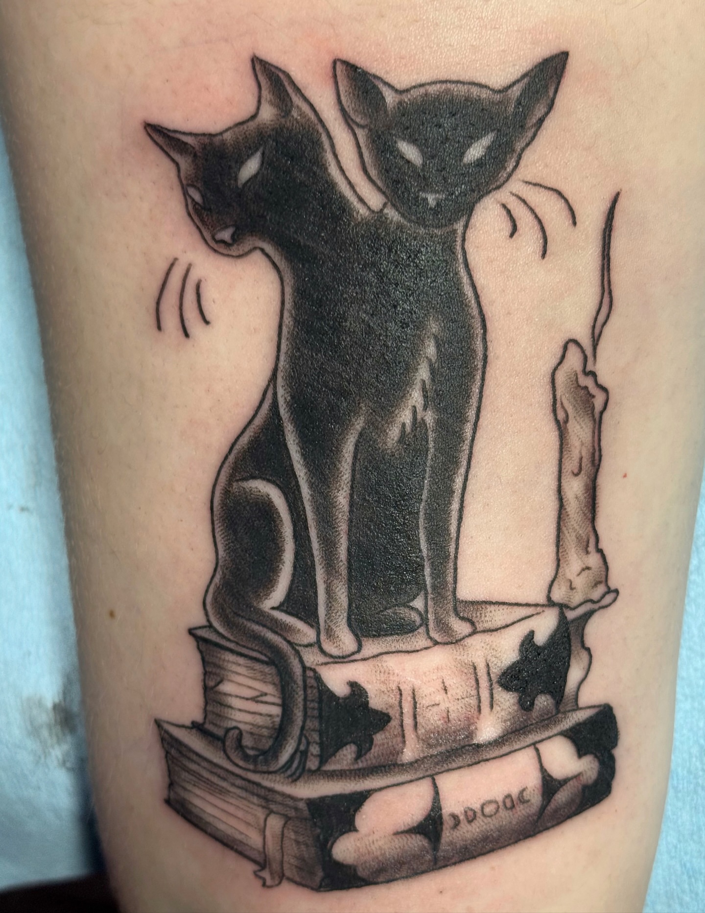 Tattoo by @rhiannontattoos — black_and_grey
