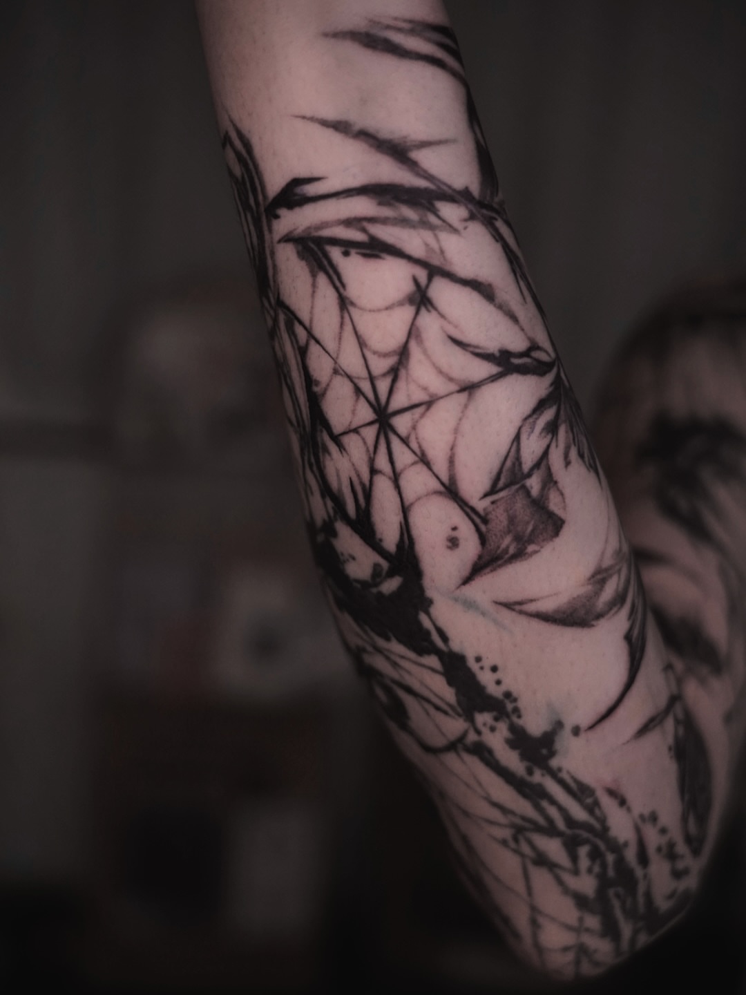 Tattoo by @dowoo_tattoo — black_and_grey, dotwork