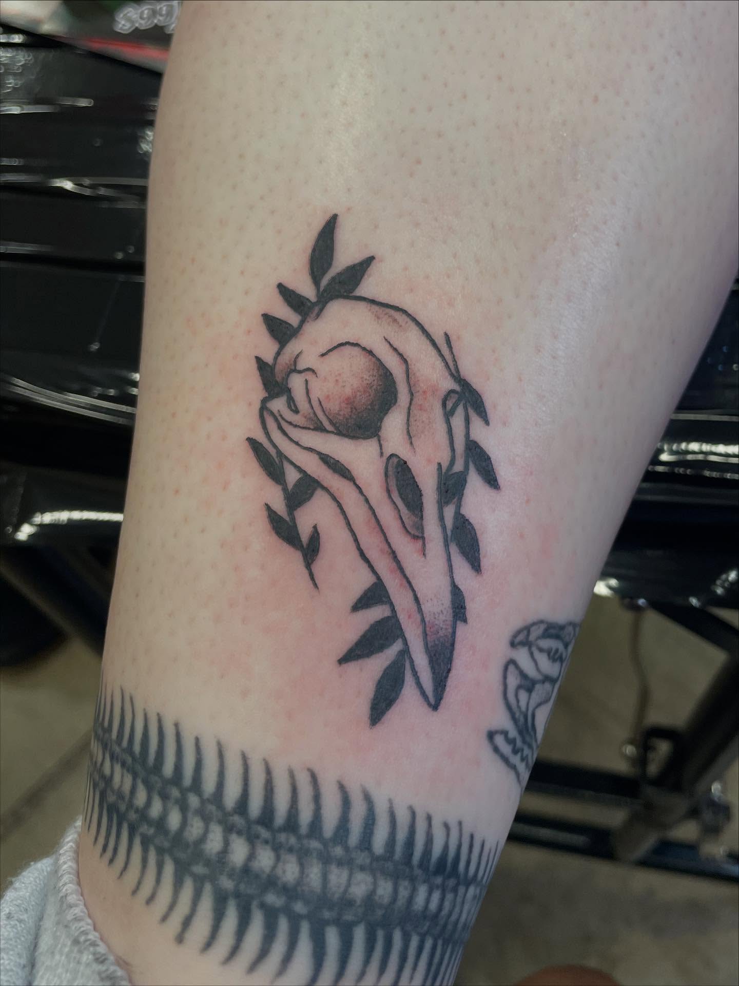 Tattoo by @jennanabread_ink — black_and_grey