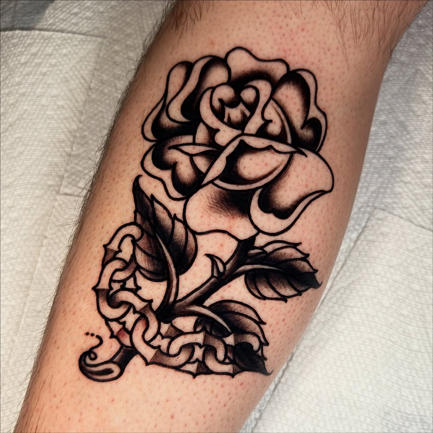 Tattoo by @wolfhazel β black_and_grey