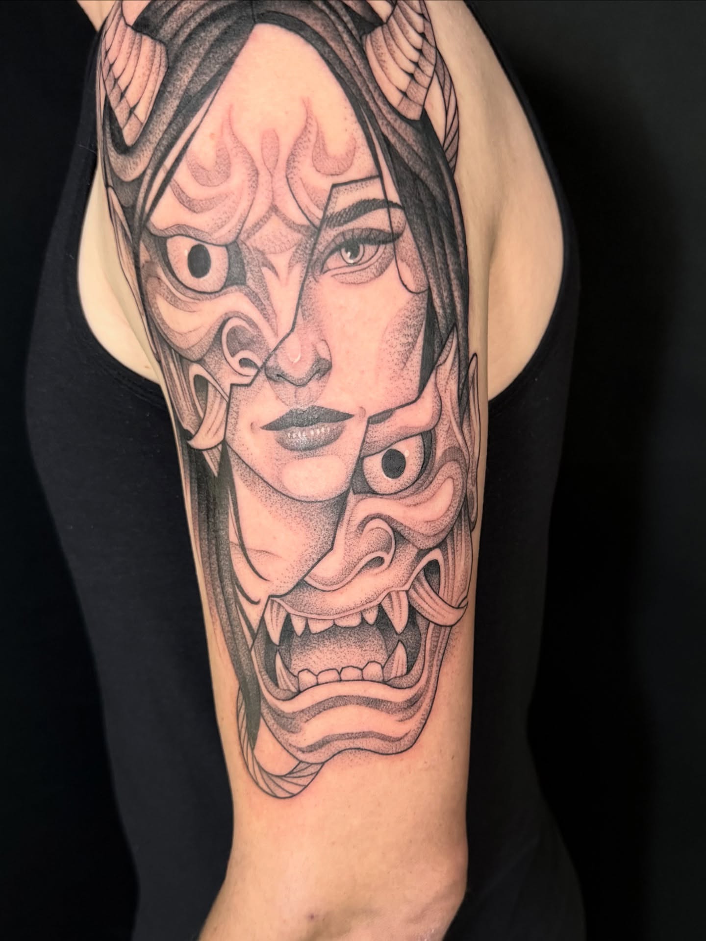 Tattoo by @milesromerotattoos — dotwork, realism