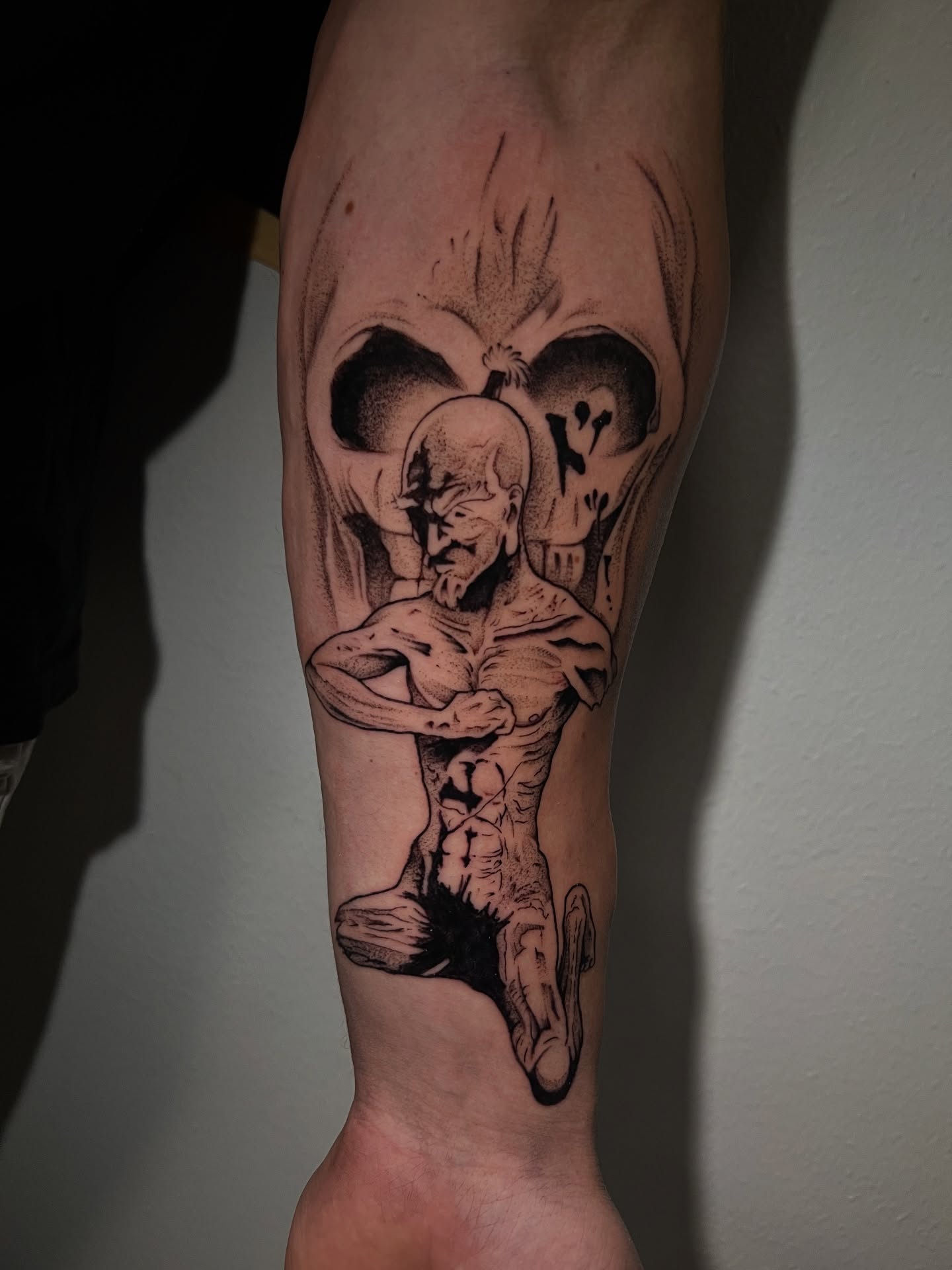Tattoo by @tatsbysass — black_and_grey, realism