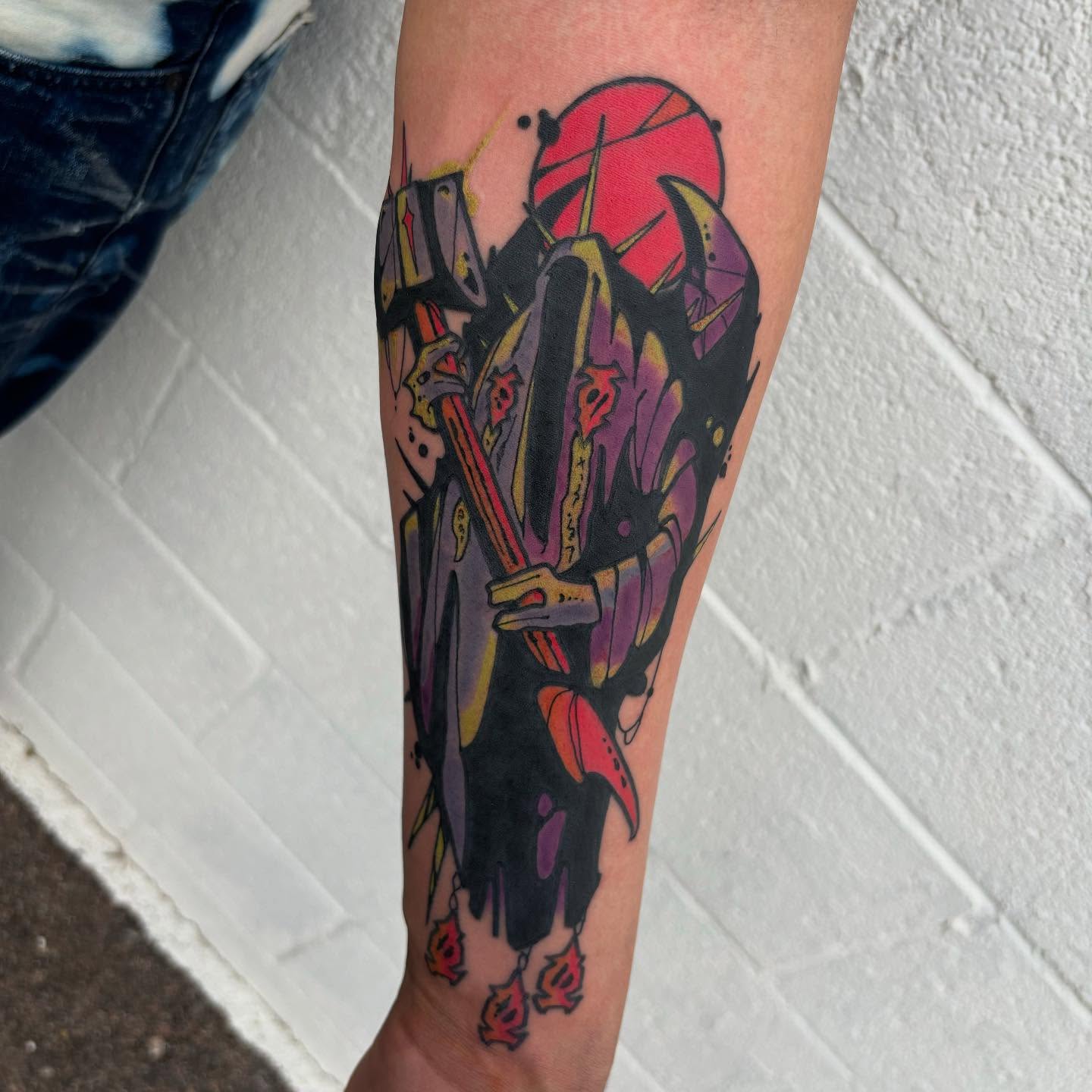 Scorpion dotwork tattoo on the forearm by Ghost Ham Tattoos