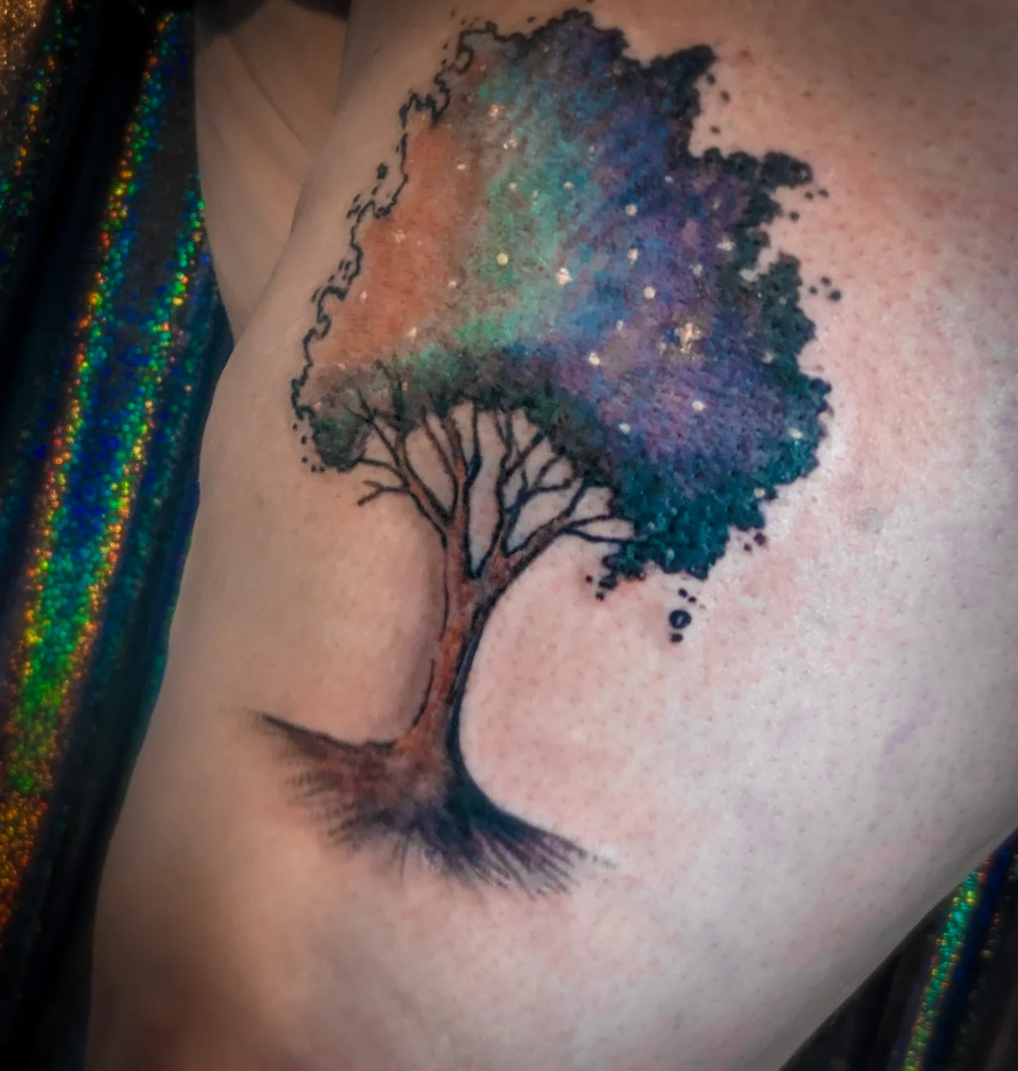 Tattoo by @scarygilvarrytattoo — dotwork, watercolor