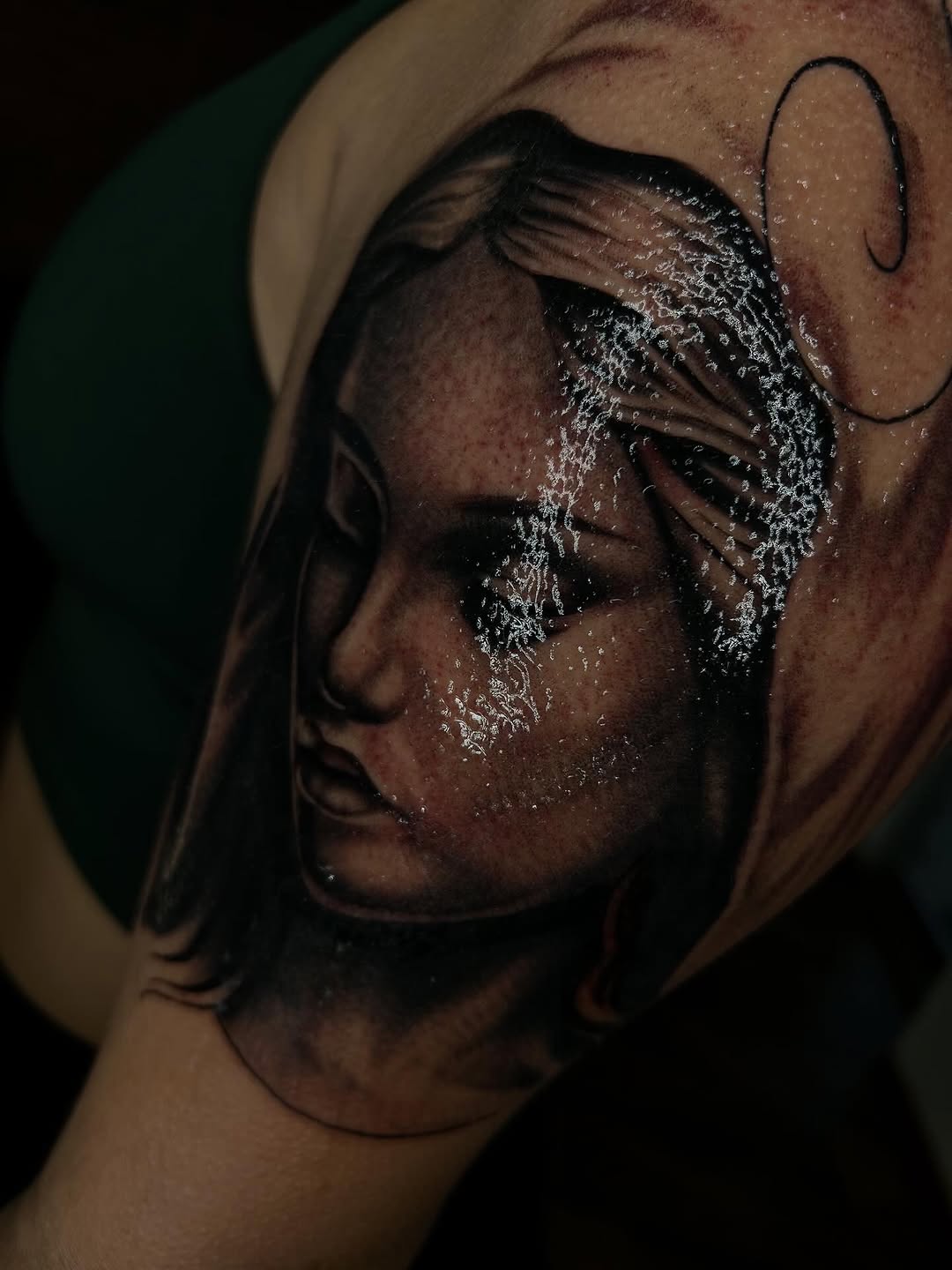 Tattoo by @whoiskaylacordova — realism, black_and_grey