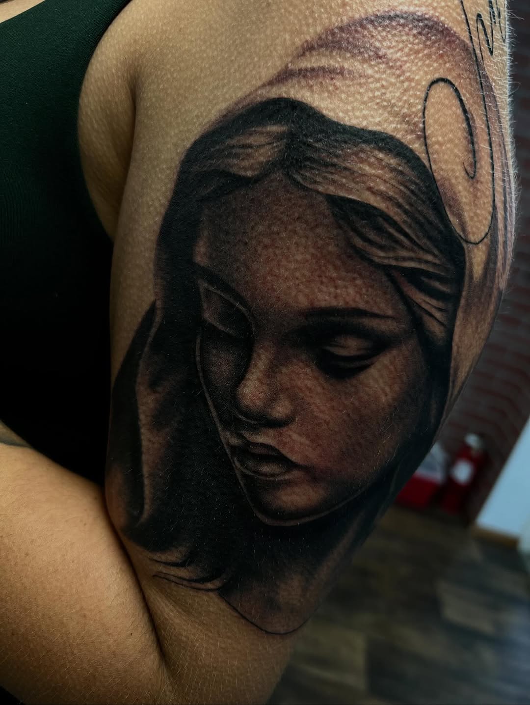 Tattoo by @whoiskaylacordova — realism, black_and_grey