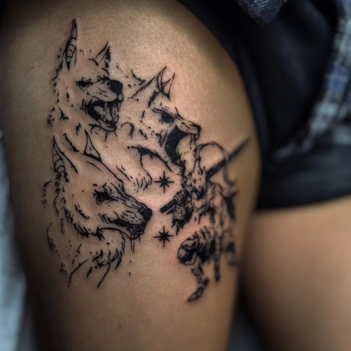 Tattoo by @brightboneink — black_and_grey, realism