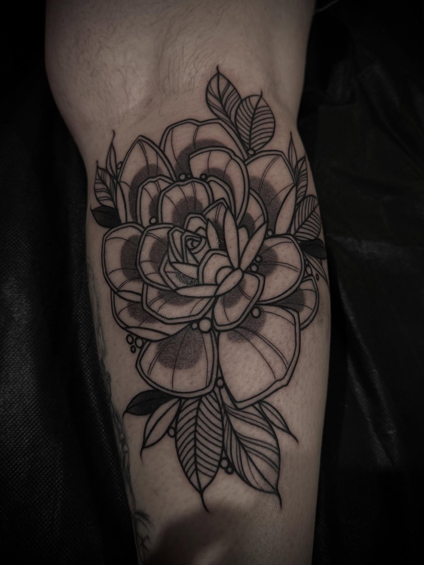 Tattoo by @m2thebtattoos — black_and_grey
