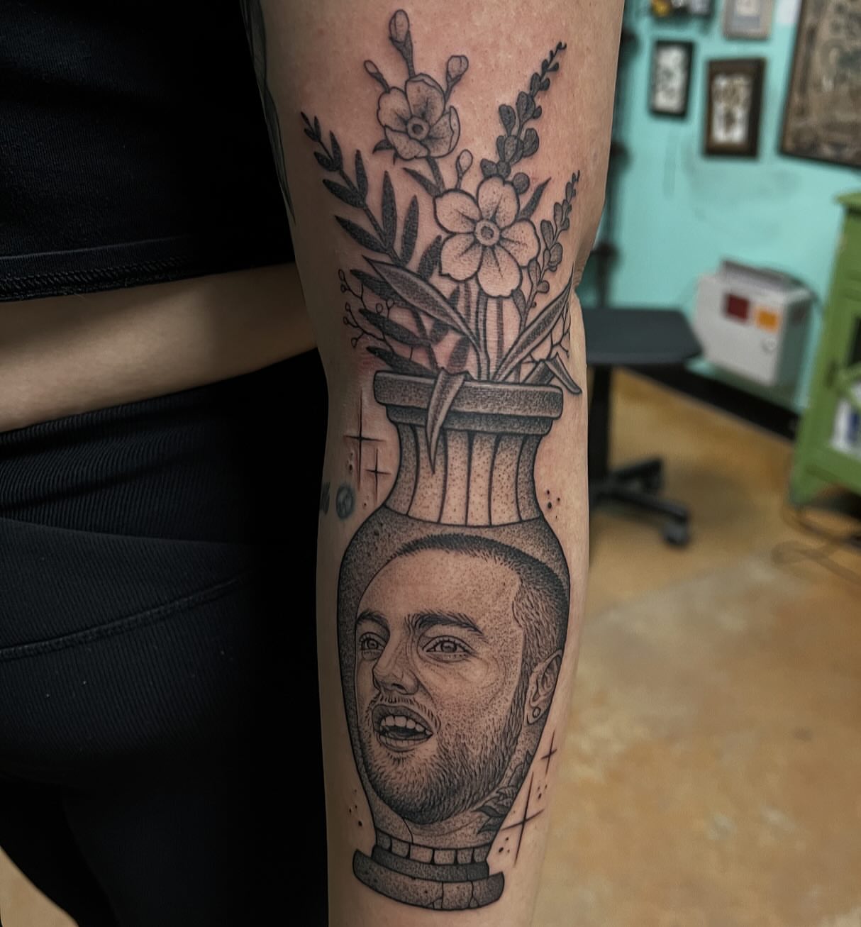 Tattoo by @michaelvillalobostattoo — dotwork, realism