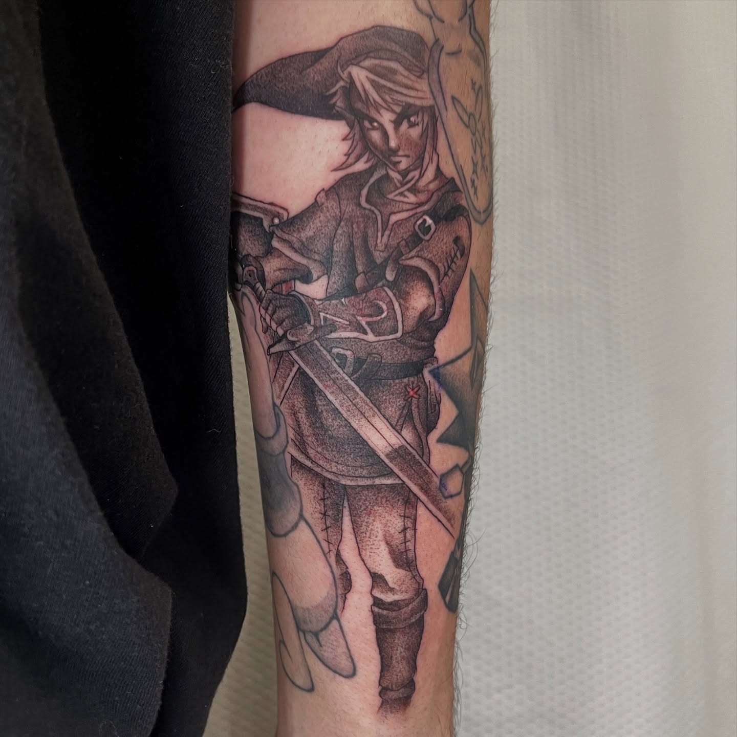 Tattoo by @vapidstar — black_and_grey, realism