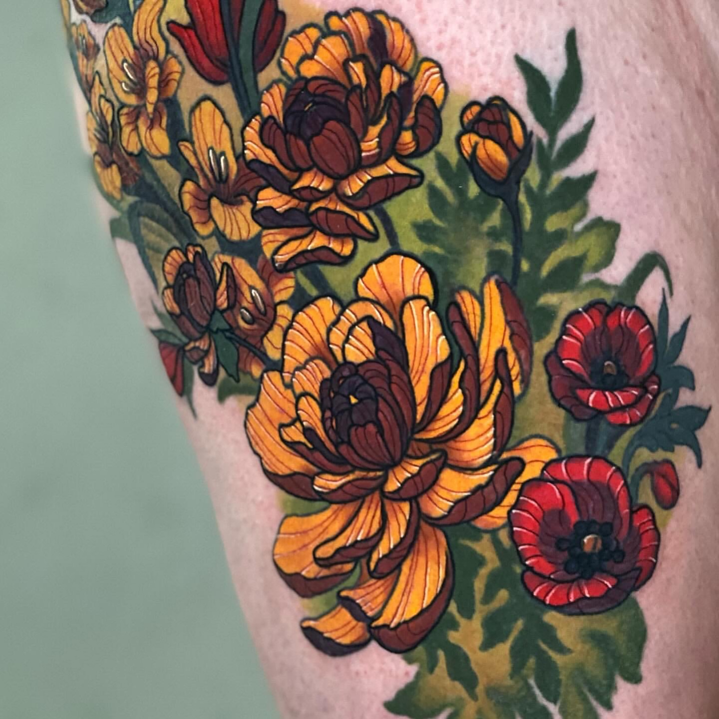 Tattoo by @lindsay.stardust — american_traditional, dotwork