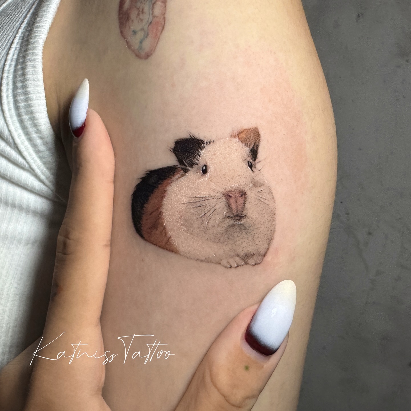 Guinea pig realism tattoo on the forearm by 𝙆𝙖𝙩𝙣𝙞𝙨𝙨