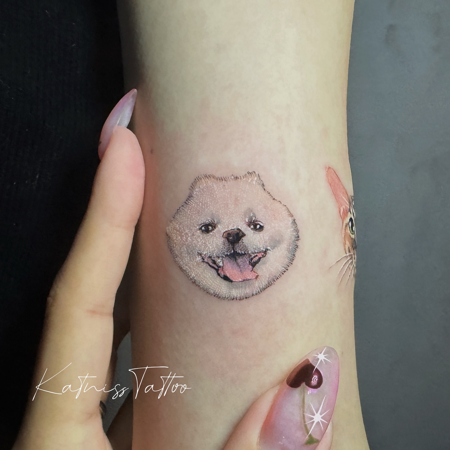 Dog realism tattoo on the forearm by 𝙆𝙖𝙩𝙣𝙞𝙨𝙨