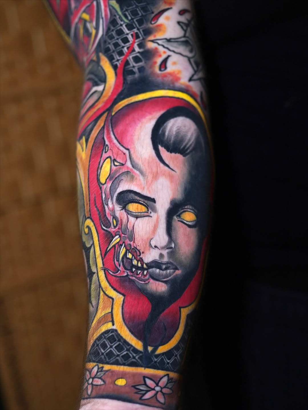 Tattoo by @mattydarkside — realism, blackwork