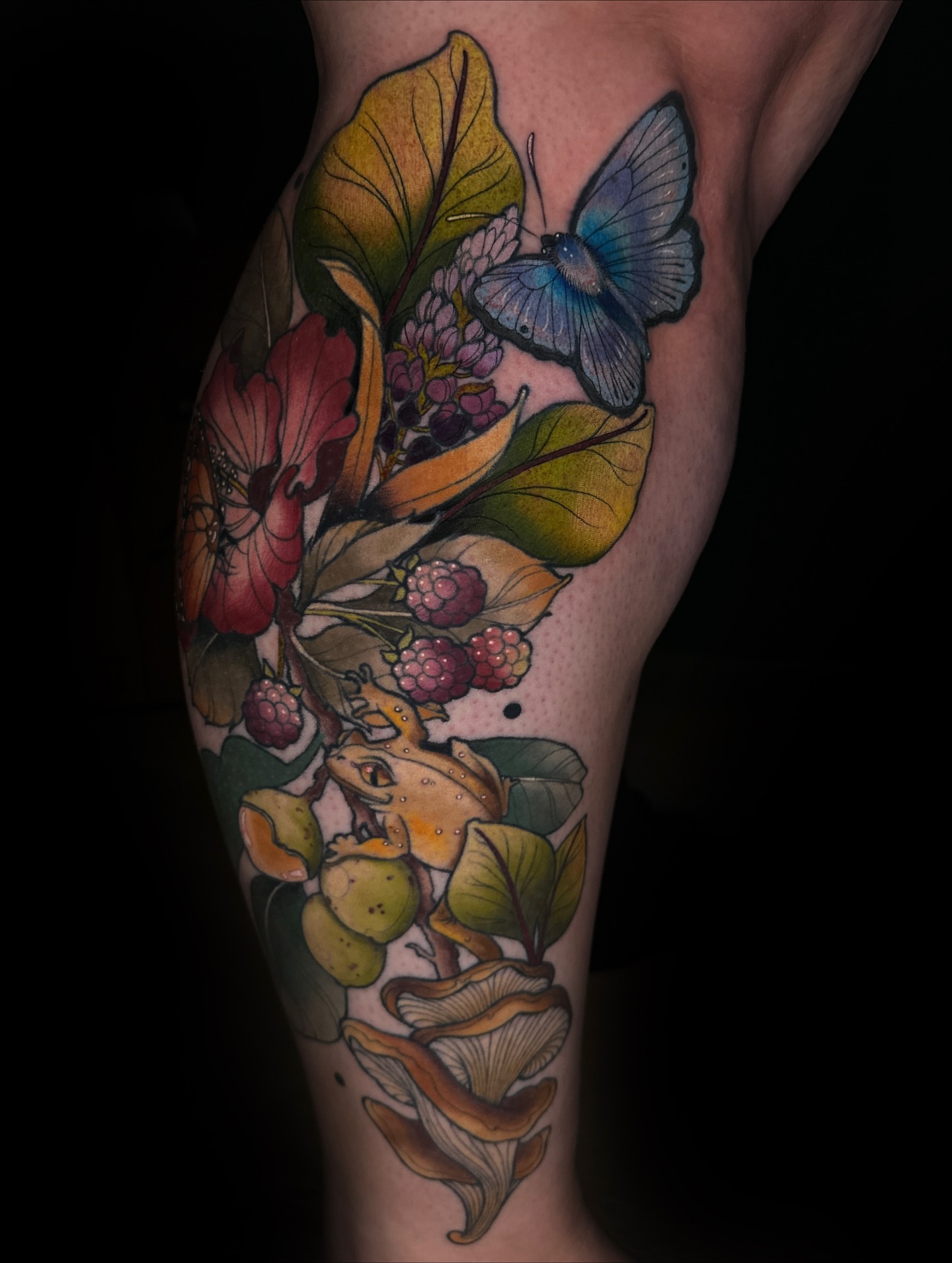 Botanical bouquet realism tattoo on the forearm by Rebecca Joy ❋ Tattoo Artist