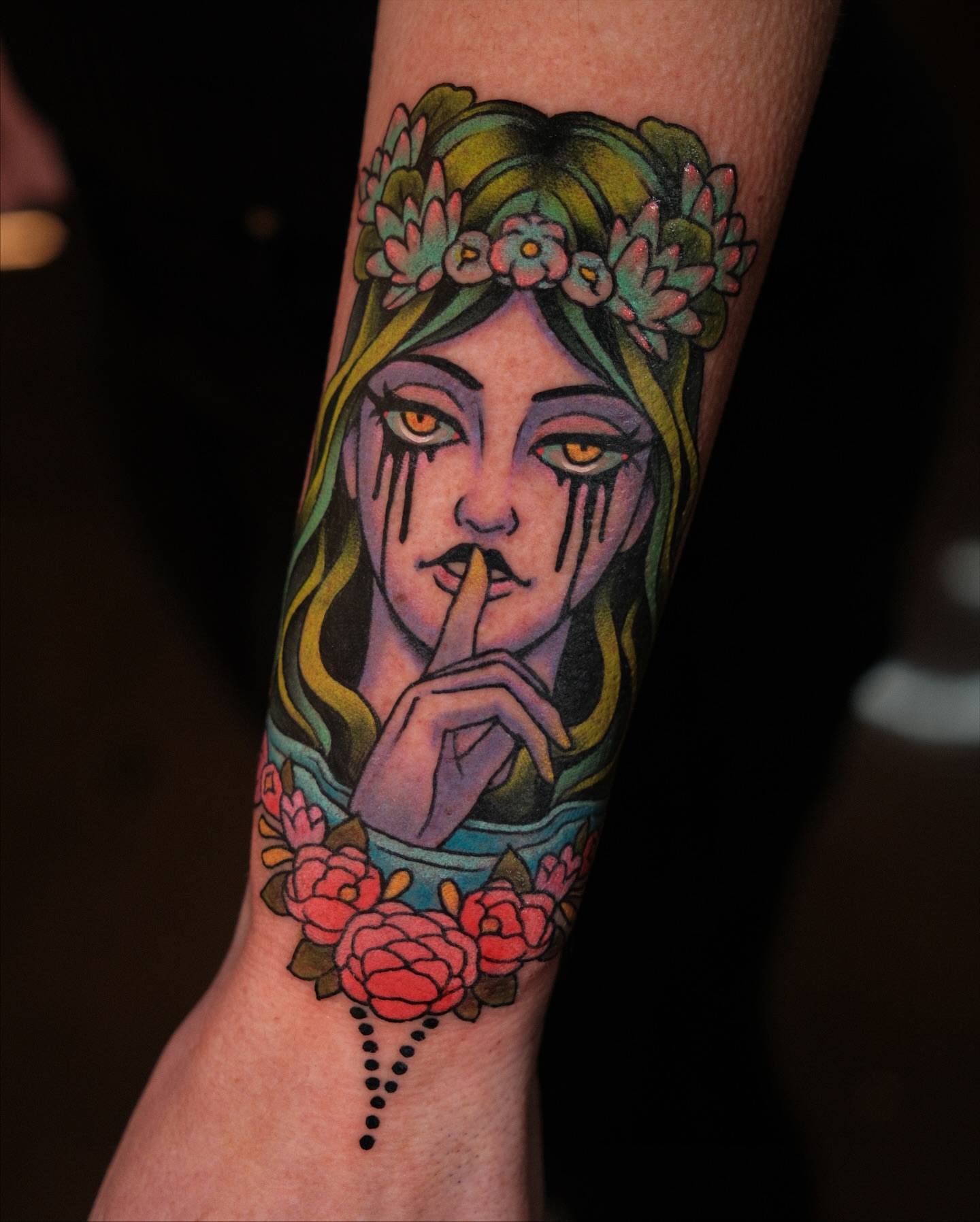 Tattoo by @davidbruehl — dotwork, realism