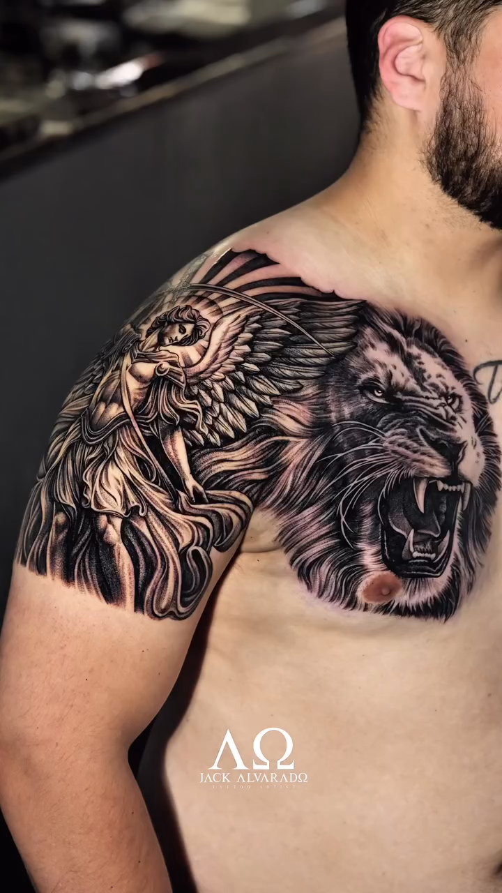 Tattoo by @jackitsforever — realism, black_and_grey