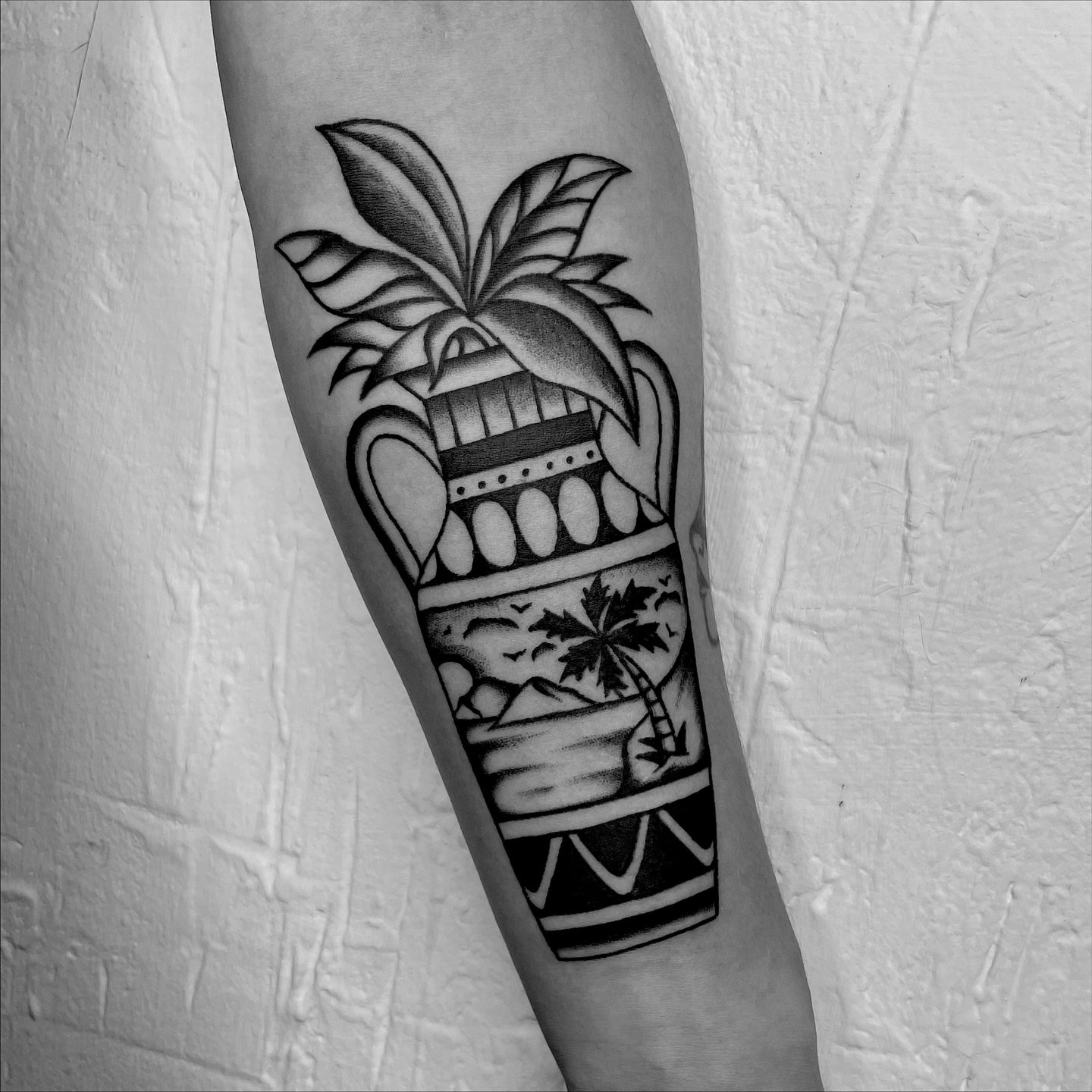 Tattoo by @hontraditional — black_and_grey